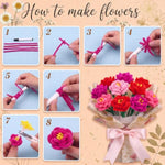 657 Pcs Pipe Cleaner Flower Kit, DIY Handmade Floral Craft Supplies
