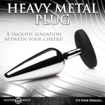Butt Slut Metal & Silicone Butt Plug For Men, Women, & Couples. Metal Plug, Spicy Silicone Base. Tapered Tip & Wide Flange. Phthalate-Free, Nickel-Free. 1 Piece, Metal & Black.