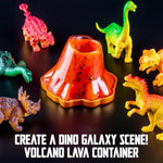 Dinosaur Galaxy Slime Kit for Kids Ages 7-12, Glow-in-the-Dark DIY Craft Set
