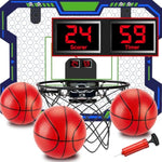 Basketball Hoop Indoor For Kids(4-12 Years Old), Over The Door Basketball Hoop With Scoring, Countdown And Music Accompaniment, Christmas Toys