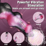 9.6" Monster Dildo Vibrating Knot Dildo, Fantasy Knotted Dildos Vibrator With 8 Modes, Thick Dragon Horse Anal Dildos With Suction Cup & Remote Control, Adult Sex Toys For Women Men