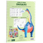 Learn to Draw Dinosaurs Step-by-Step with 50 Stickers Activity Book for Kids Ages 5+
