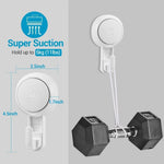 Suction Cup Hooks Reusable Suction Hooks for Shower Wall Vacuum Bathroom Suction Holder Removable Window Glass Door Suction Holder for Bathroom Kitchen Heavy Duty Hooks for Wreath (4 Pack)