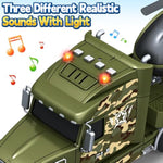 Army Truck Boy Toys, 3 4 5 6 Vehicle Car Toy Brithday Gifts, 3 In 1 Extra Large Transport Truck With Helicoper And Tank Lights Sounds