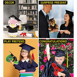 Graduation Dress Up Set For Teddy Bear Plush Toy - Graduation Outfit For Stuffed Animals, Cute Set Of Gown & Cap With Yellow Tassel For Teddy Bear Costume, Stuffed Animal Clothes - Small