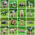 16 Pcs Forest Animals Figures, Woodland Creatures Figurines, Miniature Toys Cake/Cupcake Topper Birthday Gift For Kids, Woodland Baby Shower Decorations