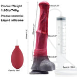 12" Silicone Realistic Squirting Horse Dildo Anal Plug Buttplug, Ejaculating Lifelike Huge Thick Knotted Dildos Large Anal Dilator With Suction Cup Adult Sex Toys For Men Women Couples