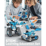 5 In 1 Stem Rc Robot Building Kit, 398Pcs App & Remote Control Blocks Diy Engineering Robotics, Erector Science Set For Kids Age 6 7 8 9 10 11 12+, Educational Learn Toys Gift For Boys & Girls