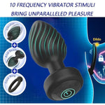 Vibrator Anal Plug Sex Toys - 5X Pleasure Anal Training Sets, 10 Frequency Vibration Butt Plug & 4Pcs Different Sizes Penis Cock Rings, Adult Toys For Gay, Male, Couples