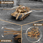 1/24 Rc Battle Tank Set - Remote Control T90 & Leopard Tanks With Realistic Sounds, Lights, Life Indicators, And Spray Effects - Military Toy For Kids & Adults