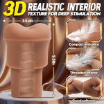 Pocket Ass Sleeve Adapted to Any Penis Pump or Male Masturbator, Realistic Anal Sex Toy Textured Soft Fleshy TPE Channel Adult Toys for Men, Flesh (Tan)