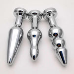 Sex Toy Anal Beads Stainless Steel Butt Plug Prostate Massager With Safe Pull Ring Unisex G Spot Anal Sex Toy For Couples A