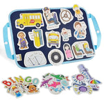 Felt Flannel Boards Stories Precut Figures For Toddlers Preschool, Craft Toy Gifts For Kids, Storytelling Interactive Teaching Activity Kits,Wheels On Bus,Baby Shark,Itsy Bitsy Spider,Bingo
