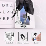 4Pcs Sm Bondage Set Sex Whip Adult Paddle Slap Leather Whip Flirting Feather Tickle And Bells Nipple Clamps For Adults Sex Games (Black)