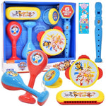 Paw Patrol Musical Instruments Toddlers Kids Music Toy Set Percussion Instrument Tambourine Maracas Recorder Flute for Children Preschool Education
