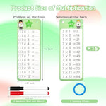 Multiplication Flash Cards 0-12, 15Pcs Times Table Flash Cards Chart, With Dry Erase Markers Sorting Ring, 1St, 2Nd, 3Rd Grades Educational Math Multiplication Game For Kids Classroom Home
