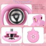 Resin & Stainless Steel Cock Chastity Cage Devices,Flat Chastity Cage For Men Bdsm,2 Keys, And 4 Size Rings,Bondage Penis Cage Sex Toys For Couples(Pink)
