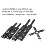 Bdsm Bondage Handcuffs Ankle Cuffs Sex Restraints Kit Sex Toys Sm Game Play Adjustable Soft Leather Bondage Toys For Adult Couple