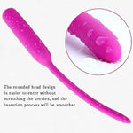 Silicone Urethral Plug Vibrating Urethral Sounds Penis Stretcher Dilator Male For Men Urethral Masturbation Pink (20Cm)