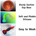 Realistic Dragon Dildo Monster Fantasy Dildo Womens Sex Toys, Huge Anal Dildo, Butt Plug, Silicone Adult Toy, Dildos for Men, Prostate Massager, Colorful Sex Toys, Dragon Beast Dildos (Coffee Brown)