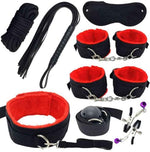 Bondaged Kits Adult Bed Restraint Sex Bonding Straps for Couples Adjustable Wrist Ankle Cuffs Sex Hand Ties for Bedroom Restraints Spreader Bar and Cuff Set Adult Play for Bedroom Purple Toys Sweater
