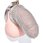 Stainless Steel Mesh Penis Cage Cock Ring Male Chastity Device, Flexible Metal Mesh Chain Designed Cock Penis Cage For Adult Male Sex Toys