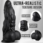 3 Inch Diameter Bbc Huge Thick Dildo, 10 Inch Monster Big Black Dildos With Strong Suction Cup, Realistic Silicone Large Anal Dildos Adult Sex Toys For Gay Female Mastuabtion