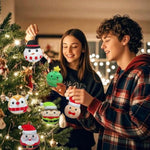6 Pcs Christmas Plush Ornaments 5.15 Inches Stuffed Santa Snowman Elk Gingerbread Man Xmas Tree Ball Decorations For Winter Holiday Ornaments Christmas Tree Hanging Decor Birthday Party Supplies