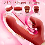 G Spot Vibrator Dildo Sex Toys - 3 In 1 Tongue Rose Clitoral Vibrator With 7 Flapping & 5 Biting Vibration Modes, Waterproof Nipple Stimulator Rabbit Vibrator, Adult Female Sex Toys For Women Couple