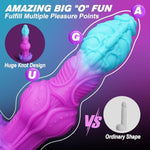 8.8“ Monster Knot Dildo, Fantasy Dragon Dildo With Big Knot For G-Spot, Huge Animal Anal Dildos With Strong Suction Cup, Silicone Alien Curved Dildos For Adult, Sex Toys For Women Men Couple