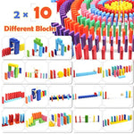 1000 Piece Dominoes Set For Kids With Extra 20 Blocks, Colorful Dominos Tiles For Building, Stacking, Racing, Tumbling, Wood Domino With Storage Bag And Box, Educational Toy