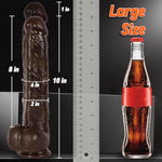 Big Black Thrusting Dildo Vibrator - Heated Huge Thick Bbc Dildo With Suction Cup, Xl Large Liquid Silicone Girthy Dildos With 7 Thrusting 10 Vibration, Adult Sex Toys & Games For Women Men Gay