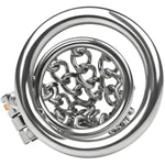 Stainless Steel Chain Chastity Cage Hollow Breathable Comfort Mesh Chastity Device Keyed Penis Locking Cock Cage Adult Sex Toys For Male (L)