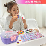 Kids Arts and Crafts Kit for Making Friendship Bracelets with Loom Bands