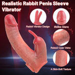 Penis Sleeve Vibrator Sex Toys - Male Penis Extender Realistic Vibrating Cock Sleeve Rabbit Enlarger Pump, Male Sex Toys With 2 Motors & 10 Remote Control Vibrations For Erection Couples Toys