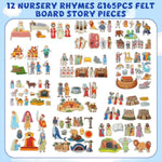 12 Set Felt Board Stories Pieces Set Felt Animals Bible Fairy Tales For Preschool Animals Figures Flannel Board Stories For Toddlers Preschool Kindergarten Storytelling (Bible)