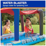 SwimWays Paw Patrol Deluxe Inflatable Pool, Above Ground Pool with Canopy and Fast Inflation for Kids Aged 3 & Up