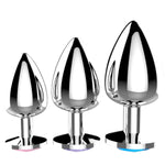 Luxury Metal Anal Plug With 3 Different Sizes Anal Trainer Jewel Butt Plug S&M Adult Anal Plugs Woman Men