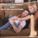Adam's True Feel XL Realistic Dual Density Dildo with Suction Cup Base for Strap On Compatible Waterproof Adult Sex Toy