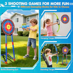 2 Pack Bow And Arrow Toy For 5 6 7 8 9 10+ Year Old Boys,Iddeal Gift For Kids,Indoor Outdoor Shooting Game Toy For Ages 4-8 8-12, Led Light Up Archery Set With 12 Suction Cup Arrows