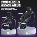 Male Chastity Cage, Small Chastity Device With 5 Sizes Rings And Urethral Sound For Man Penis Exercise Bondage Gear & Accessories Lightweight Adult Sex Toys Fishnet Design (Tight Size - Black)