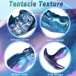 Tentacle Dildo Sex Toys, 19.68 Inch Extra Long Gspot Dildos With Strong Suction Cup, Blue Huge Monster Fantasy Silicone Dildos Anal Plug For For Women Men
