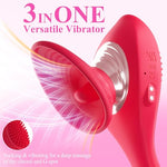 Sucking Vibrators Adult Toys for Women Sex Toys Dildo, 3 in 1 Tongue Rose Toy G Spot Vibrator for Nipple Clit Sucker, APP Control Adult Toy Dildos with 9 Suction 9 Vibration Female Sex Toy Vibrater