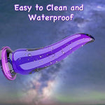 Silicone Anal Dildo, Realistic Dildo With Strong Suction Cup For Hands-Free Play,Flexible Dildos Adult Sex Toy For G-Spot Compatible With Strap On Dildo Harness (7.8 Inches)