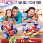 Spider Remote Control Car Toys For 6-12 Boys Girls, Birthday Gifts For Kids, 2.4Ghz 4Wd Gesture Sensing Rc Stunt Car With Light & Music & Spray, Double-Sided 360° Rotating Hand Control