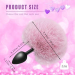 Rabbit Tail Anal Plug,Silicone Butt Plug,Anal Sex Toys For Men,Women,Plug Anal For Couples,Butt Plugs For Cospaly (Medium Pink), Purple