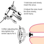 Adjustable Anal Expander for Men and Women, Metal Anal Dilator with Rotating Key