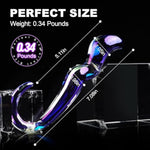 Fantasy Glass Dildo Crystal Anal Knot Dildo Clear Sex Toy, 7.1" Cute Anal Toys With Streamline Desgin For Beginners, Collectable Pleasure Wand For Women Men