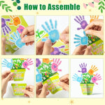 Mother's Day Handprint Flower Pot Craft Kit for Kids, DIY Spring Mom Gift