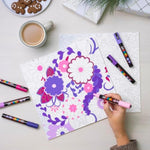 Lilac Dream Paint-by-Number Canvas Kit with 8 Paint Markers